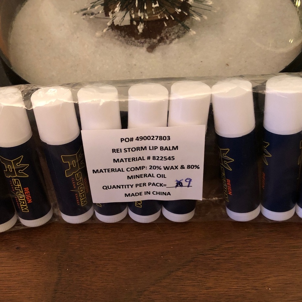 Reign Storm Lip Balm 9-pack. NWOT.